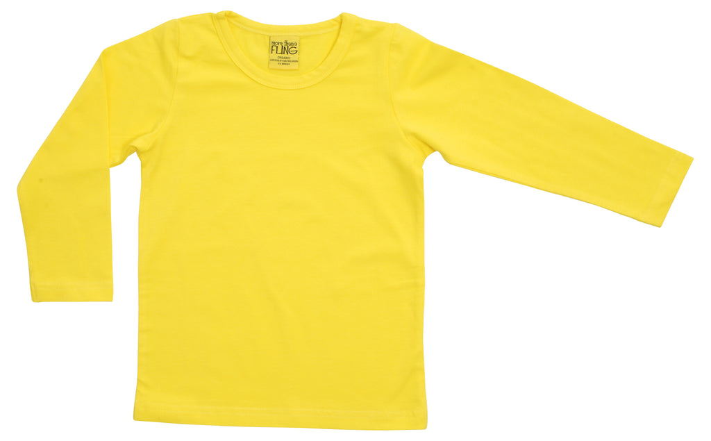 Buttercup (Yellow/Kōwhai) Long Sleeve Top (2-4 & 6-14 years)