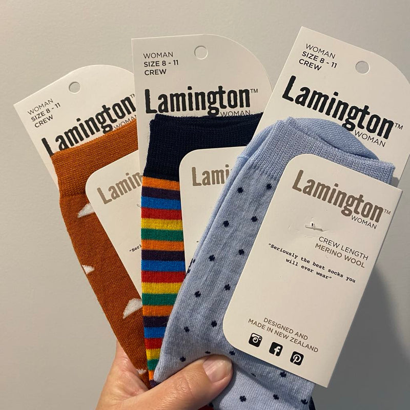 Bundle #9- Lamington Socks Woman 8-11 Crew
