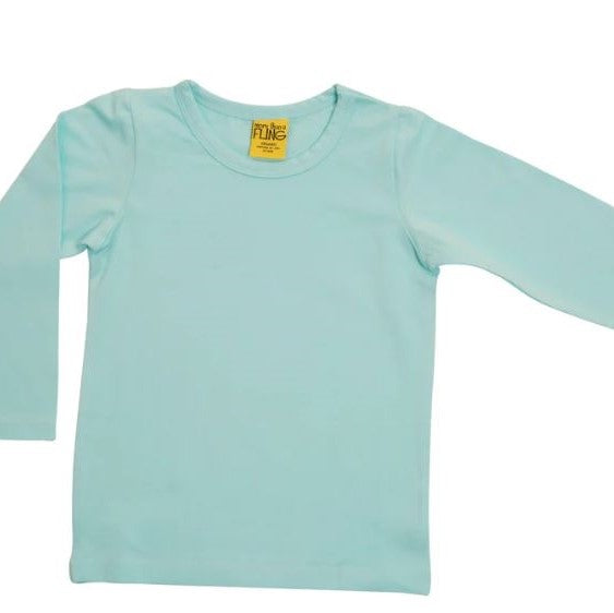 Buttons Blue/kikorangi Long Sleeve Top (4-10 years)