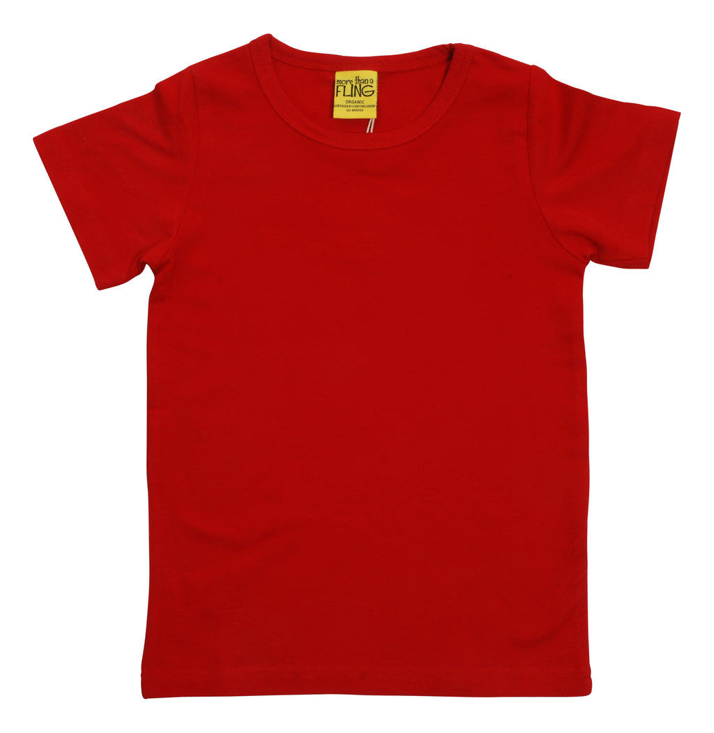 Tango Red/Whero Short Sleeve Top (4-14 years)