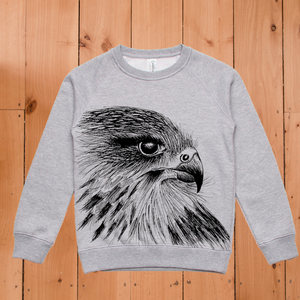Kārearea/NZ Falcon (Grey Marle) Sweatshirt (8 & 10 years)