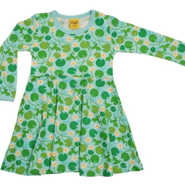 Water Lilies Long Sleeve Skater Dress (5 - 12 years)