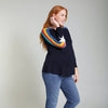 Alex Maternity & Nursing Jumper - Indigo Stars (Sizes 8)