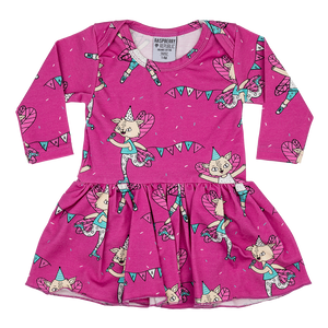 Flying Kitty Body Dress (4-9 months)