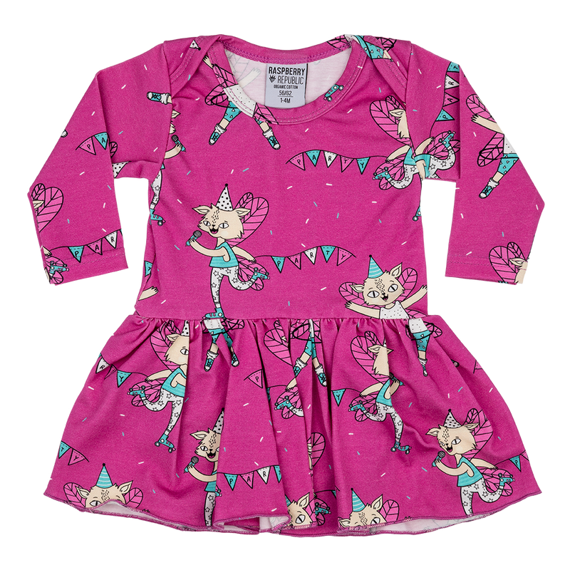 Flying Kitty Body Dress (4-9 months)