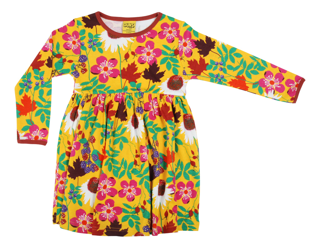 Autumn Yellow - L/S Dress with Gathered Skirt (12-13 years PLUS Adult)