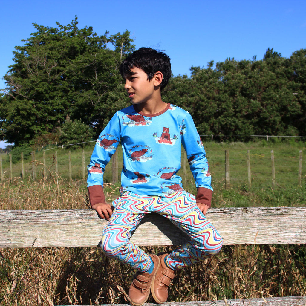 Bruno Under the Rainbow - Blue - Long Sleeve Top (2 & 3 years)