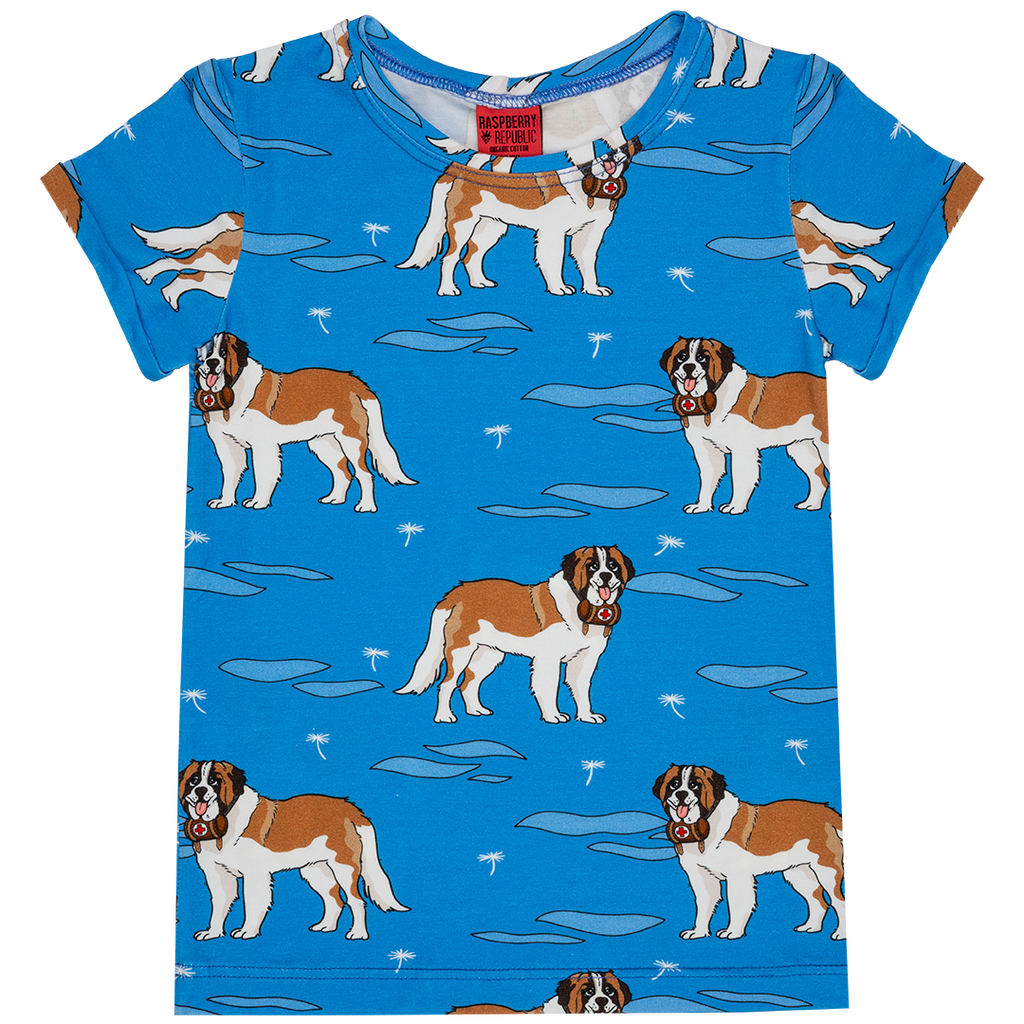 St Bernard (Blue) Short-Sleeve T-Shirt (18 months - 5 years and 9 - 11 years)