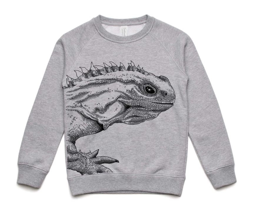 Tuatara (Grey Marle) Sweatshirt (4 - 12 years)