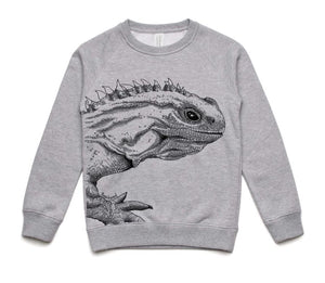 Tuatara (Grey Marle) Sweatshirt (4 - 12 years)
