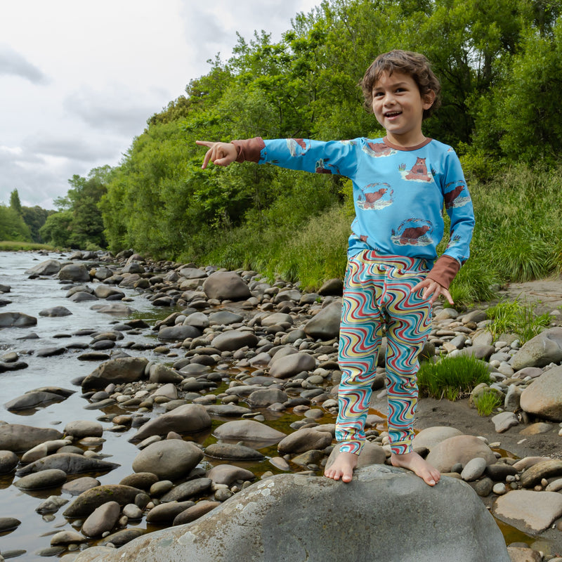 Bruno Under the Rainbow - Blue - Long Sleeve Top (2 & 3 years)