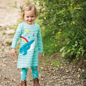 Lyla Loopback Dress - Whale Striped (2-3 years)