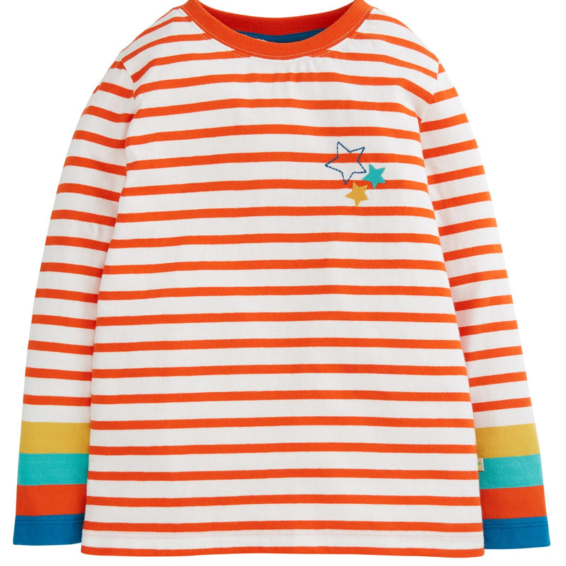 Mylor Striped Top - Tiger Orange (2-3 years)